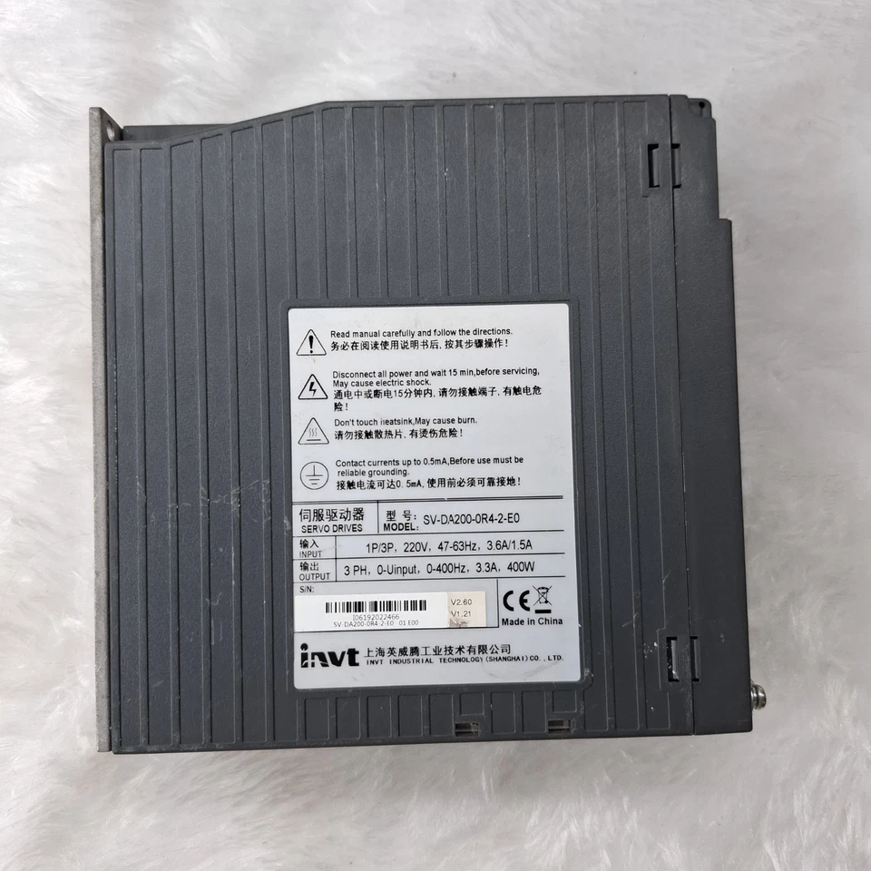 INVT SERVO DRIVE SV-DA200-0R4-2-E0 400W 220V 3PH SVDA2000R42E0